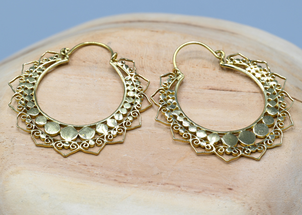 ORECCHINI IN OTTONE MISURA MEDIO GRANDE - Image 2