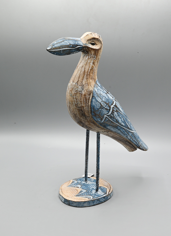 GABBIANO GRANDE IN LEGNO DI ALBESIA CM 30 - Image 2