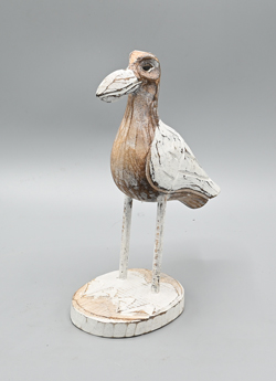 GABBIANO PICCOLO IN LEGNO DI ALBESIA CM 20