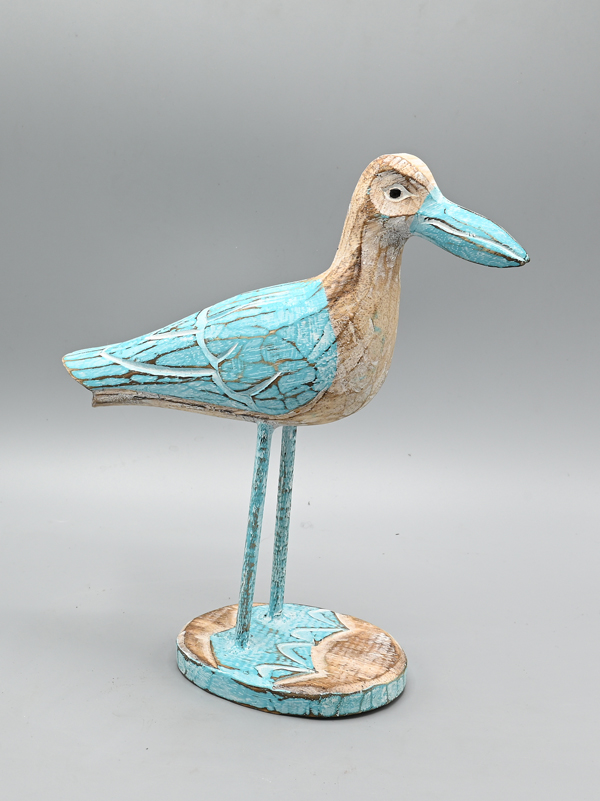 GABBIANO MEDIO IN LEGNO DI ALBESIA CM 25 - Image 2