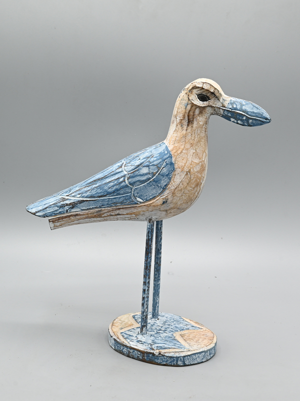 GABBIANO MEDIO IN LEGNO DI ALBESIA CM 25 - Image 3