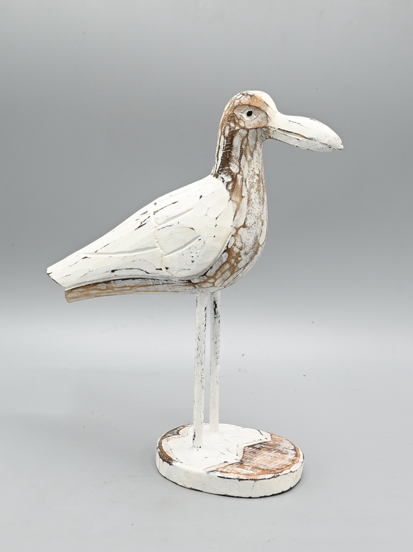 GABBIANO MEDIO IN LEGNO DI ALBESIA CM 25 - Image 4