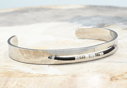 BRACCIALE PLATE BRASS SILVER PLATED CON PERLINE MIUKI 1 RIGA