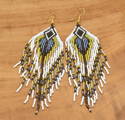 ORECCHINI MICROPERLINE CON FRANGE LUNGHE NATIVE BOHEMIAN MGB 15/O