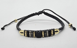 BRACCIALI TEMALI BEIGE CON PERLINE MIUKI SU PLAT IN METALLO GOLD PLATED