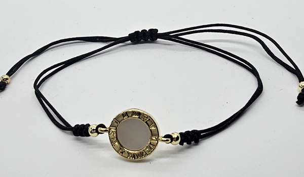 BRACCIALI STRING CON MADREPERLA SU METALLO GOLD PLATED OROLOGIO NUMERI ROMANI - Image 4