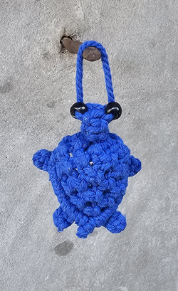 PORTACHIAVI MACRAMÈ TARTARUGA CM 8