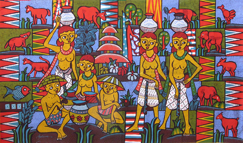 BATIK NEL VILLAGGIO AUTORE ASDINUOR CM 90X150 - Image 4