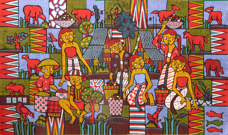 BATIK NEL VILLAGGIO AUTORE ASDINUOR CM 90X150 - Image 4