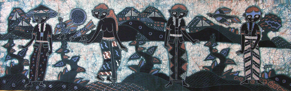 BATIK NEL VILLAGGIO AUTORE JUKI CM 45X150 ORIZZONTALE - Image 4