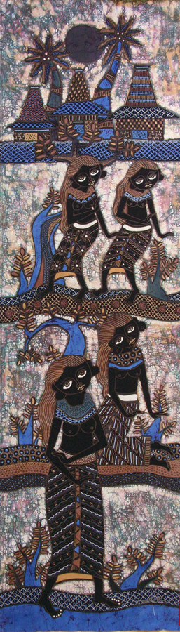 BATIK NEL VILLAGGIO AUTORE JAKA CM 45X150 VERTICALE - Image 4