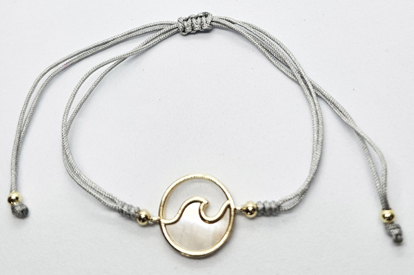 BRACCIALI STRING ONDA NEL CERCHIO SU METALLO GOLD PLATED - Image 3