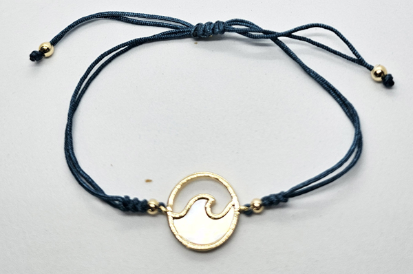 BRACCIALI STRING ONDA NEL CERCHIO SU METALLO GOLD PLATED - Image 5