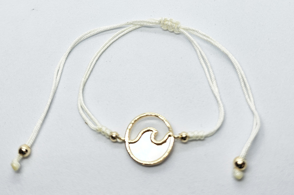 BRACCIALI STRING ONDA NEL CERCHIO SU METALLO GOLD PLATED - Image 6