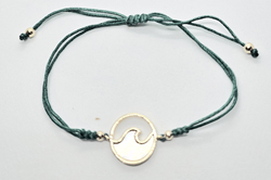 BRACCIALI STRING ONDA NEL CERCHIO SU METALLO GOLD PLATED